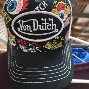 Von Dutch Black Graphic Cap